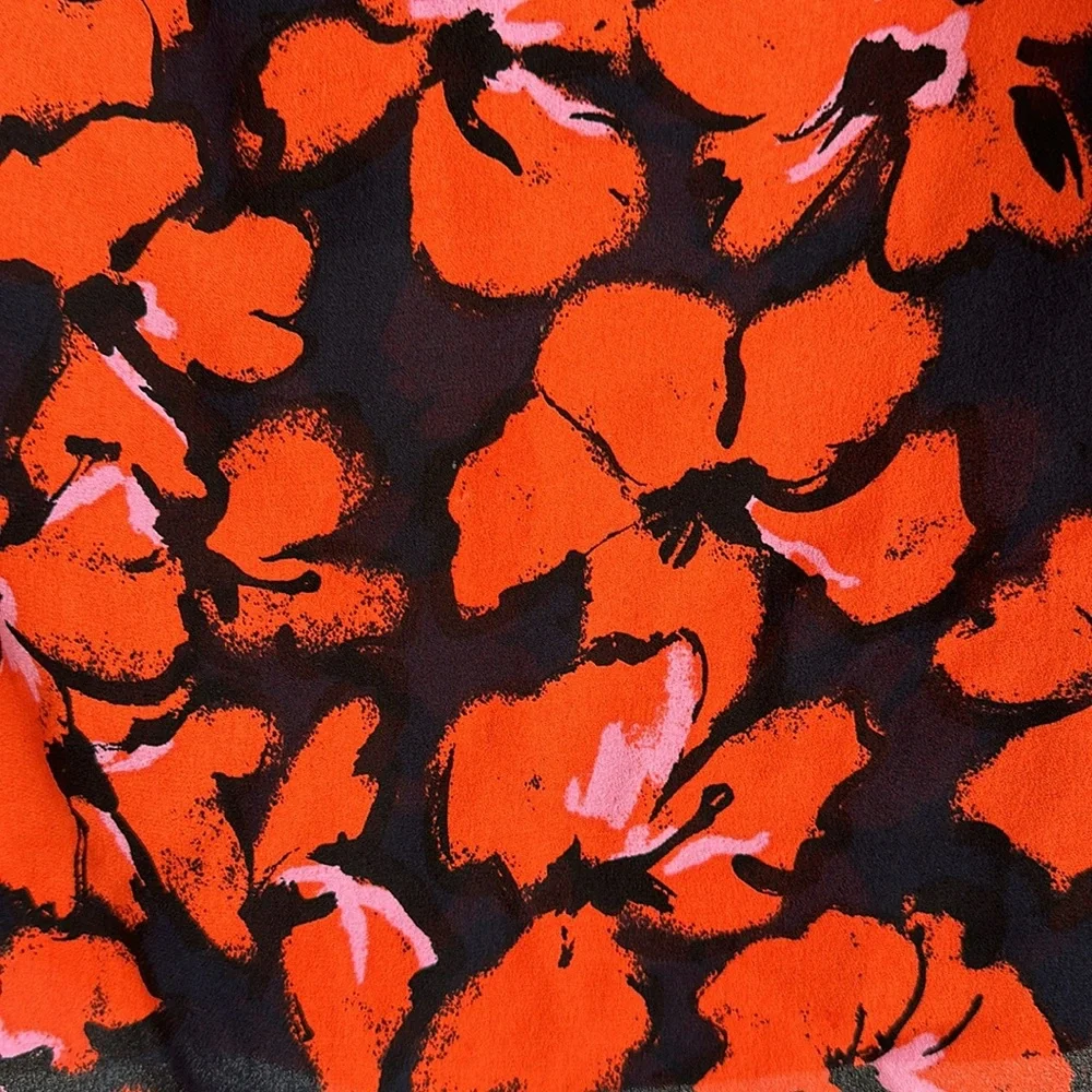 A.L.C. Floral print, silk shirt, size 2. - Picture 2 of 4